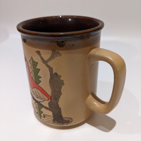 Vintage Northcraft Exotic Birds Parrots Coffee Tea Mug - RARE As Is - Picture 5 of 7